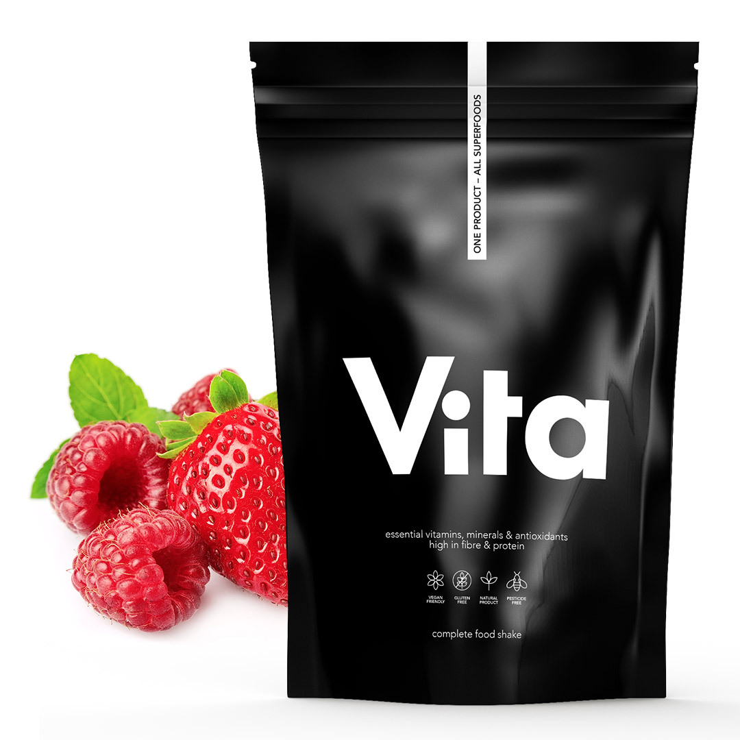 VITA SHAKE - Complete food - RASPBERRY-STRAWBERRY flavour 600 g